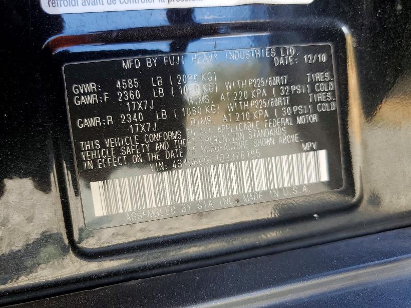 Aukcja sprzedaży 2011 Subaru Outback, vin: 4S4BRBGC1B3376195, numer aukcji: 61175426