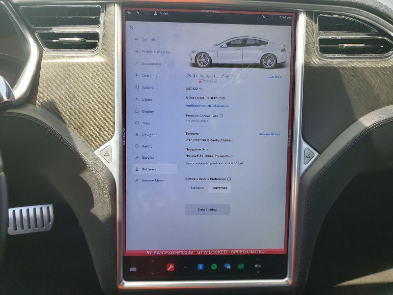 2013 Tesla Model S მანქანა იყიდება აუქციონზე, vin: 5YJSA1CPXDFP10339, აუქციონის ნომერი: 62658606