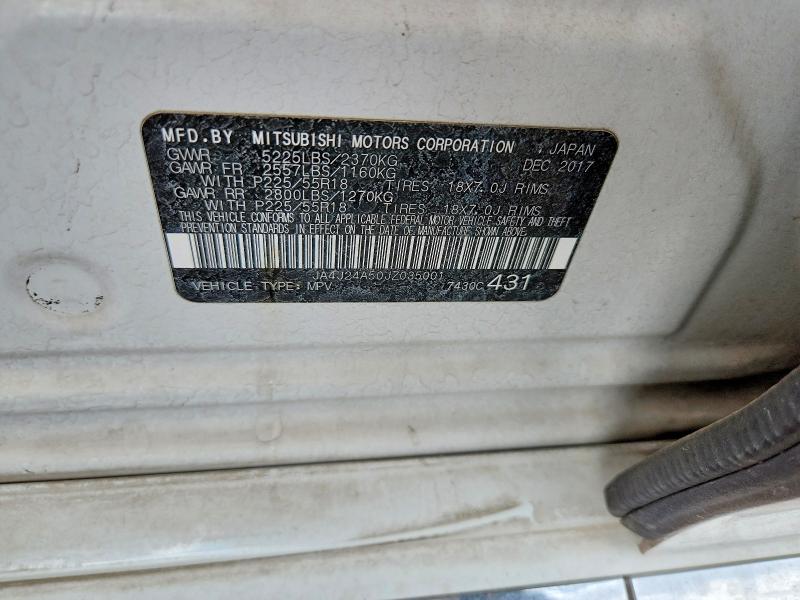 Продаж на аукціоні авто 2018 Mitsubishi Outlander, vin: JA4J24A50JZ035001, номер лоту: 61249346