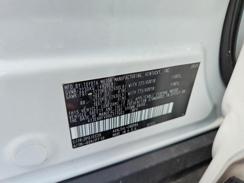 Auction sale of the 2024 Toyota Rav4, vin: 4T3E6RFV0RU172663, lot number: 59345126