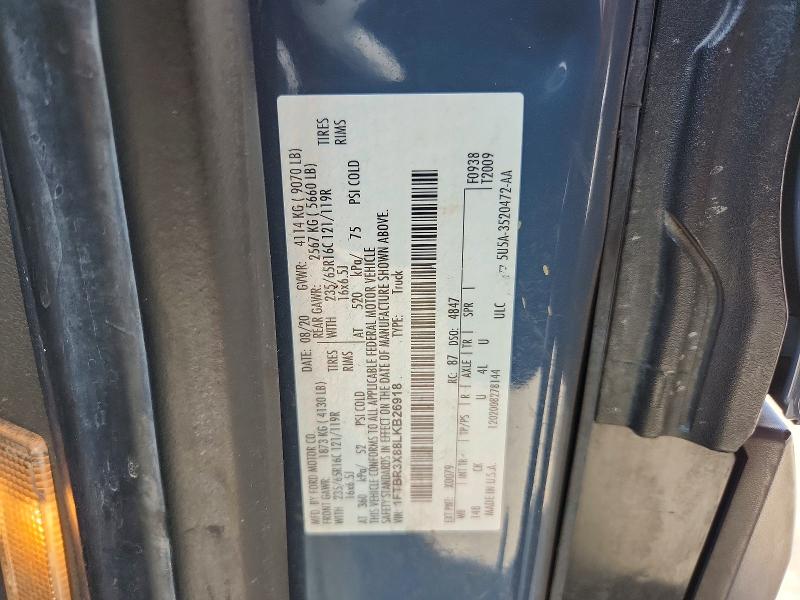 Aukcja sprzedaży 2020 Ford Transit, vin: 1FTBR3X88LKB26918, numer aukcji: 58766456