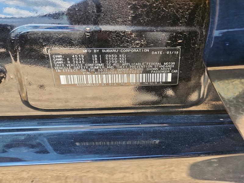 Aukcja sprzedaży 2019 Subaru Legacy, vin: 4S3BNAB69K3024669, numer aukcji: 61575196