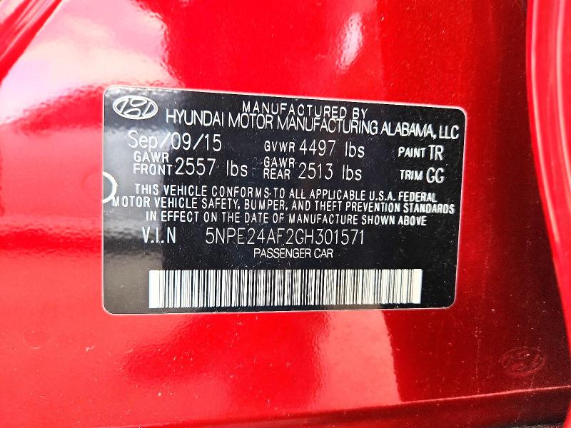 Aukcja sprzedaży 2016 Hyundai Sonata, vin: 5NPE24AF2GH301571, numer aukcji: 62928886