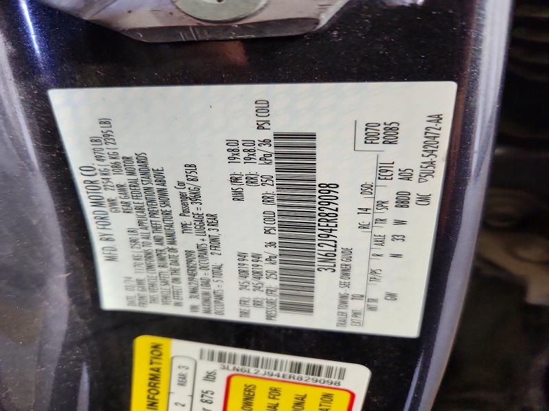 Aukcja sprzedaży 2014 Lincoln Mkz, vin: 3LN6L2J94ER829098, numer aukcji: 59325496