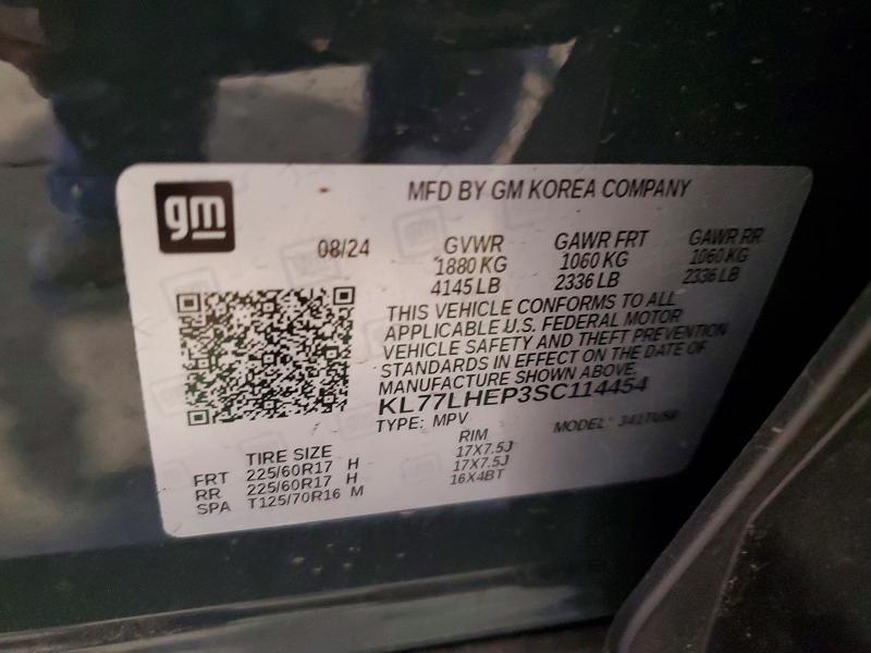 Продажа на аукционе авто 2025 Chevrolet Trax, vin: KL77LHEP3SC114454, номер лота: 61777316