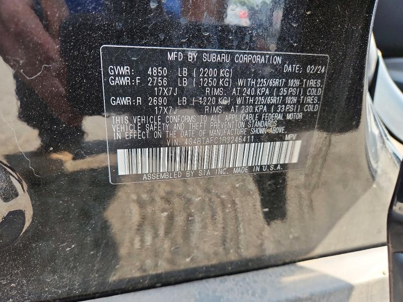 Aukcja sprzedaży 2024 Subaru Outback, vin: 4S4BTAFC1R3246411, numer aukcji: 60173486