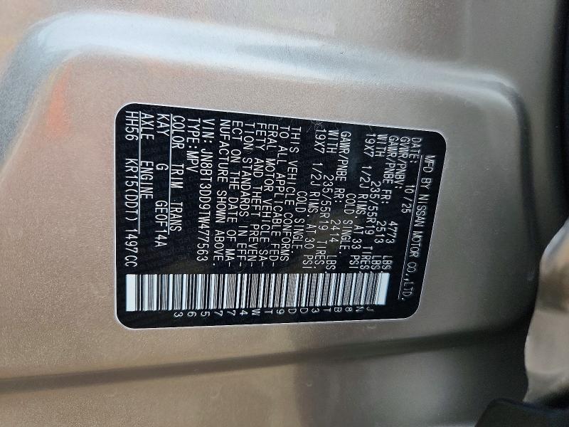 Продаж на аукціоні авто 2026 Nissan Rogue, vin: JN8BT3DD9TW477563, номер лоту: 61174626