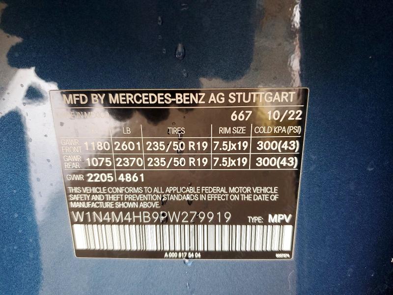 Продаж на аукціоні авто 2023 Mercedes-benz Glb, vin: W1N4M4HB9PW279919, номер лоту: 60811686