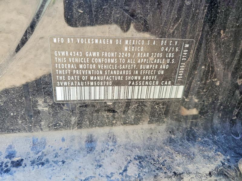 61399456 :رقم المزاد ، 3VWFA7AU1FM508790 vin ، 2015 Volkswagen Golf Sportwagen مزاد بيع