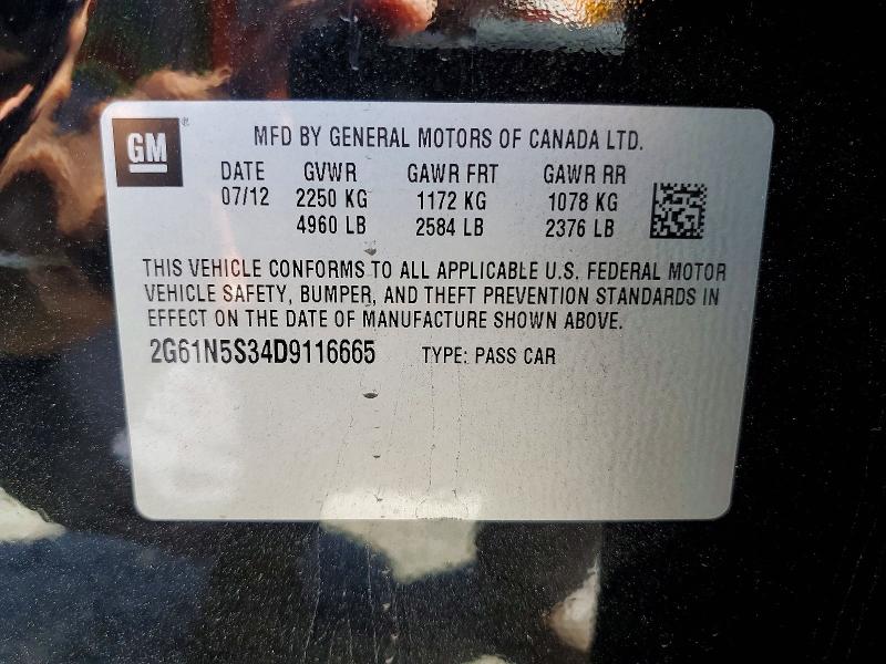 Продажа на аукционе авто 2013 Cadillac Xts, vin: 2G61N5S34D9116665, номер лота: 59721516