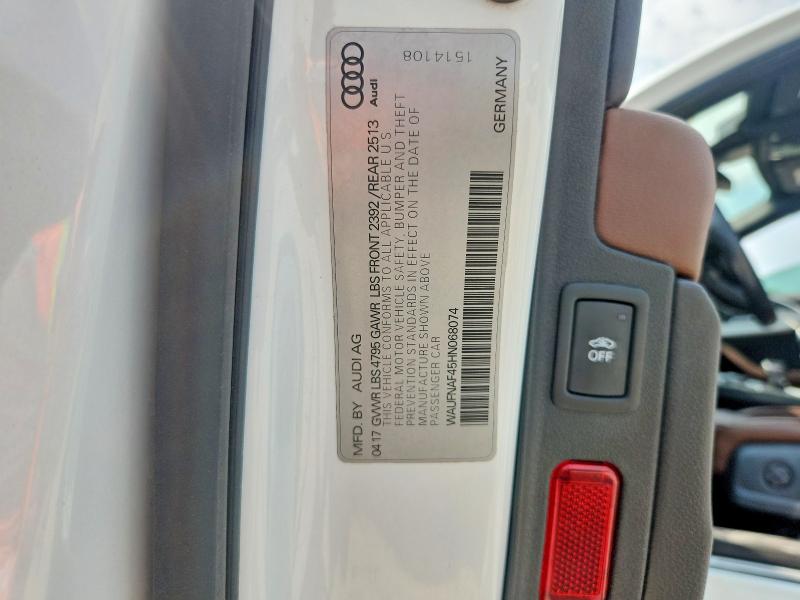 Продаж на аукціоні авто 2017 Audi A4, vin: WAUFNAF45HN068074, номер лоту: 61372366