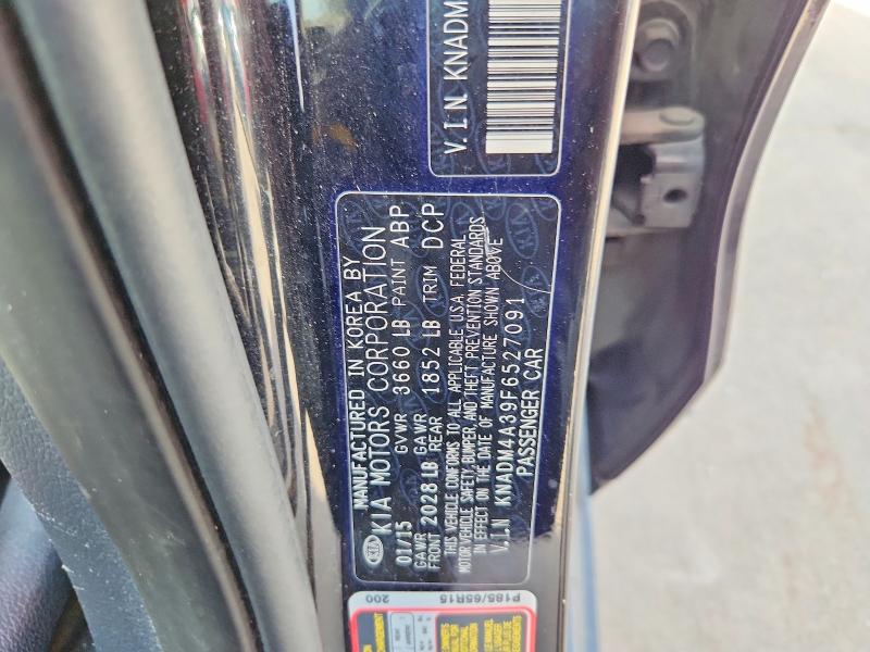 61799766 :رقم المزاد ، KNADM4A39F6527091 vin ، 2015 Kia Rio مزاد بيع