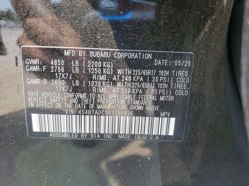 Aukcja sprzedaży 2025 Subaru Outback, vin: 4S4BTADC5S3256836, numer aukcji: 59923286