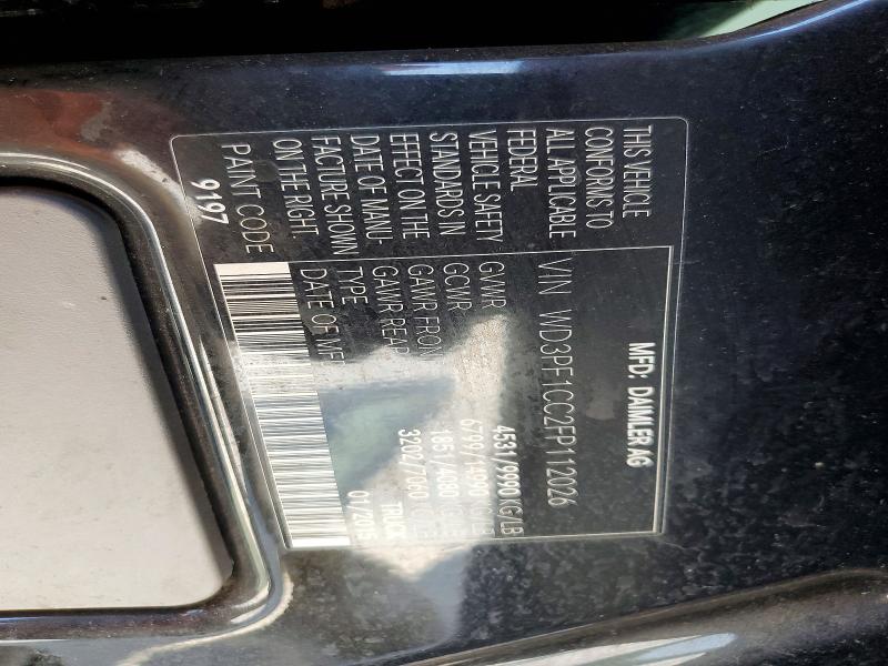 Продаж на аукціоні авто 2015 Mercedes-benz Sprinter, vin: WD3PF1CC2FP112026, номер лоту: 59997306