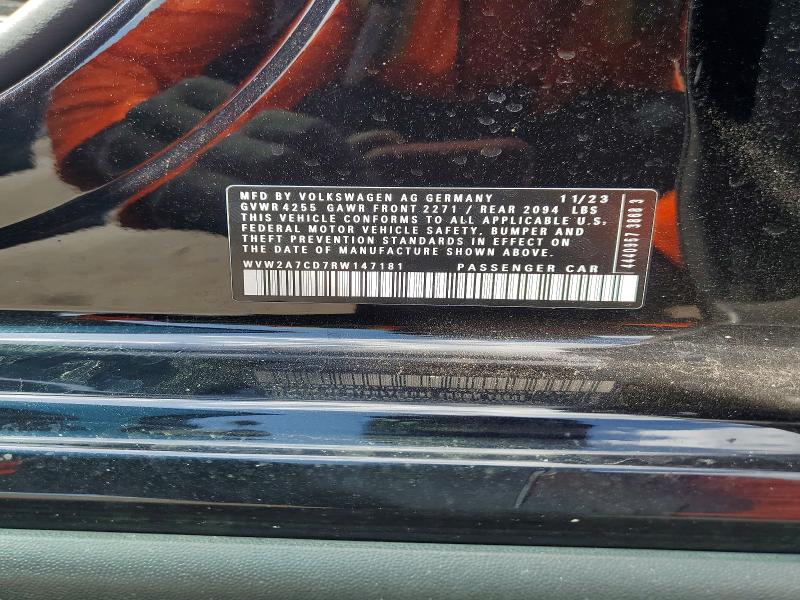 62499946 :رقم المزاد ، WVW2A7CD7RW147181 vin ، 2024 Volkswagen Gti مزاد بيع