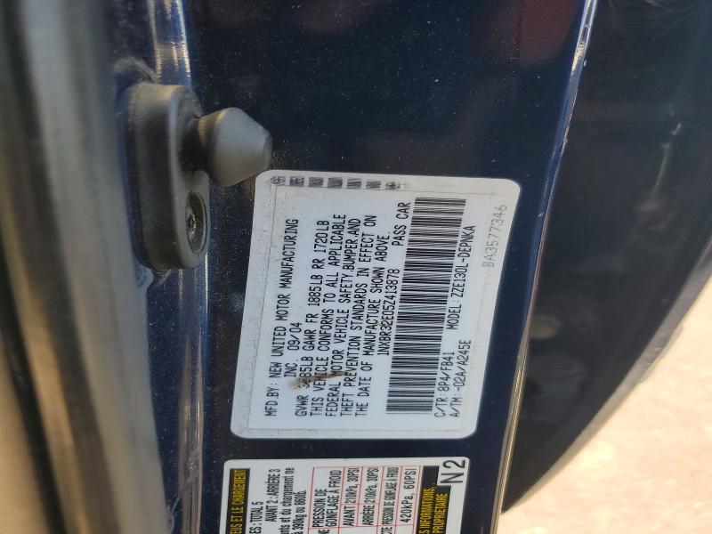 63529466 :رقم المزاد ، 1NXBR32E05Z413878 vin ، 2005 Toyota Corolla مزاد بيع