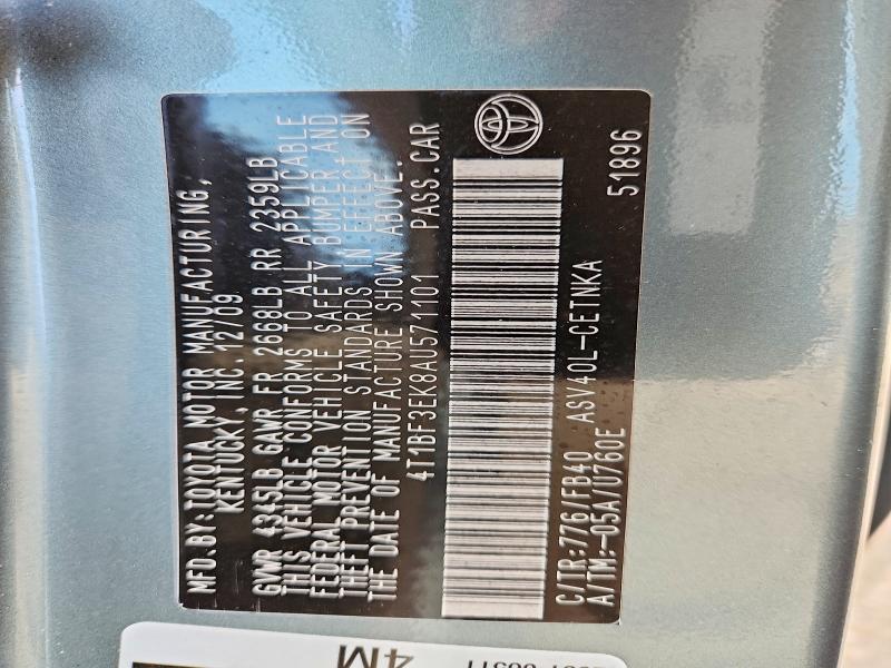 60000646 :رقم المزاد ، 4T1BF3EK8AU571101 vin ، 2010 Toyota Camry مزاد بيع