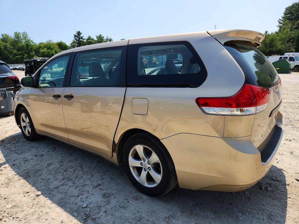 62426746 :رقم المزاد ، 5TDZK3DC2DS360929 vin ، 2013 Toyota Sienna مزاد بيع