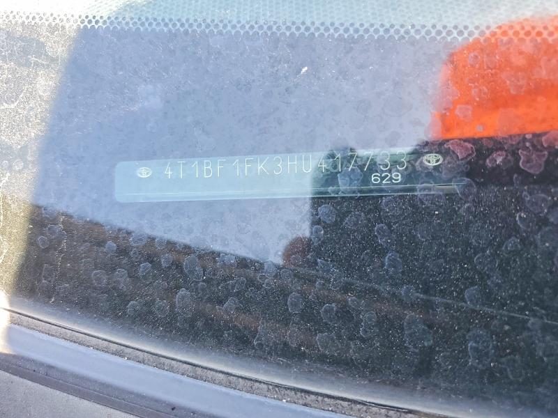 Продаж на аукціоні авто 2017 Toyota Camry, vin: 4T1BF1FK3HU417733, номер лоту: 60189226