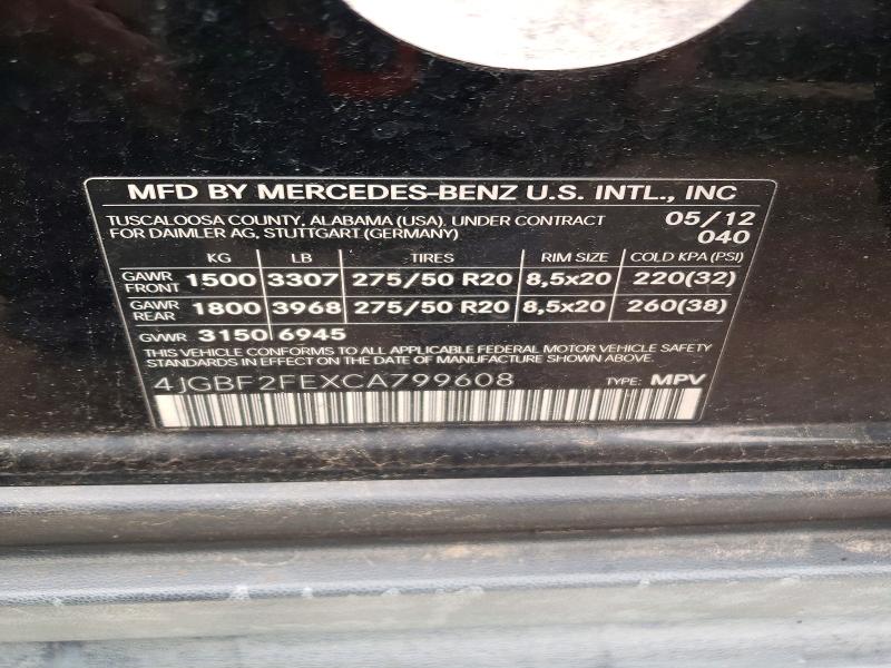 Aukcja sprzedaży 2012 Mercedes-benz Gl, vin: 4JGBF2FEXCA799608, numer aukcji: 60529956