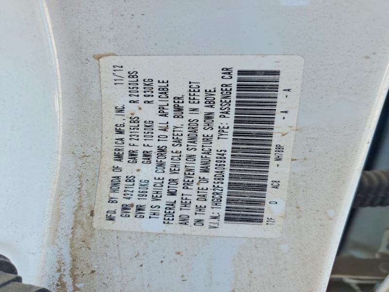 Aukcja sprzedaży 2013 Honda Accord, vin: 1HGCR2F58DA069845, numer aukcji: 59686726