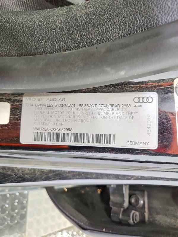 Продажа на аукционе авто 2015 Audi A7, vin: WAU2GAFCXFN032958, номер лота: 61789116
