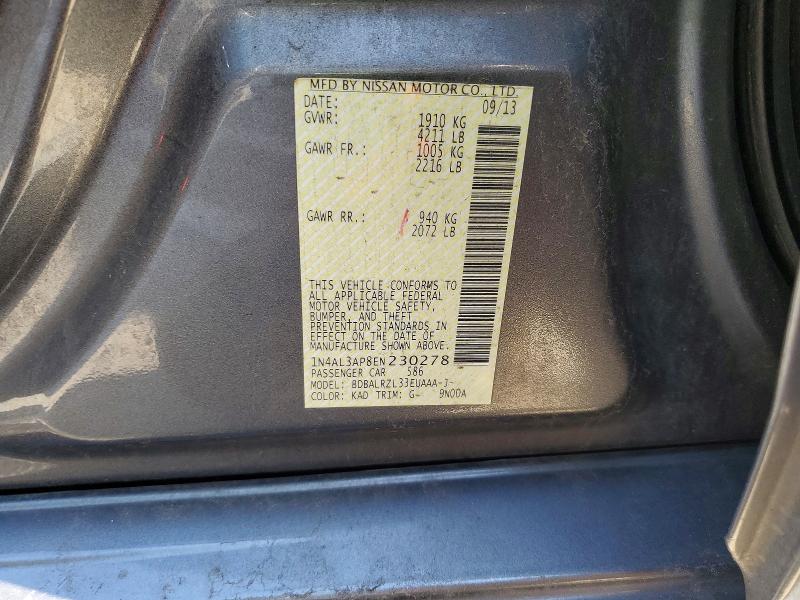 Aukcja sprzedaży 2014 Nissan Altima, vin: 1N4AL3AP8EN230278, numer aukcji: 61386366