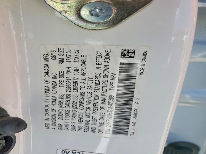 Продаж на аукціоні авто 2018 Honda Cr-v, vin: 2HKRW5H32JH420509, номер лоту: 60835956