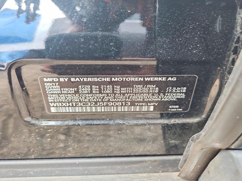 60805616 :رقم المزاد ، WBXHT3C32J5F90813 vin ، 2018 Bmw X1 مزاد بيع