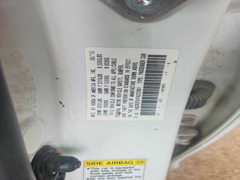 Aukcja sprzedaży 2015 Honda Accord, vin: 1HGCR2F81FA223681, numer aukcji: 62502976