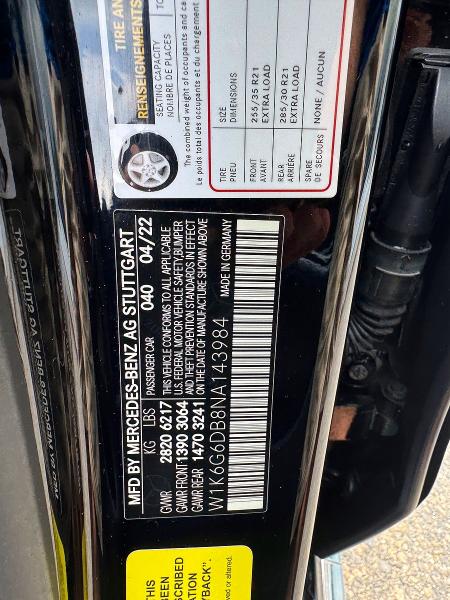 Продаж на аукціоні авто 2022 Mercedes-benz S, vin: W1K6G6DB8NA143984, номер лоту: 63185386