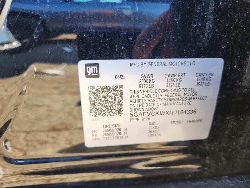 Aukcja sprzedaży 2024 Buick Enclave, vin: 5GAEVCKWXRJ104336, numer aukcji: 62952736