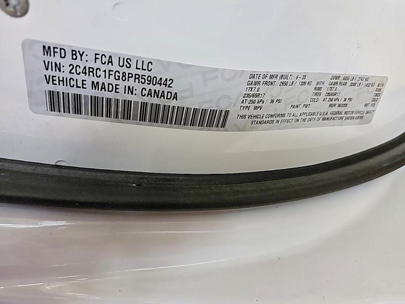 2023 Chrysler Pacifica მანქანა იყიდება აუქციონზე, vin: 2C4RC1FG8PR590442, აუქციონის ნომერი: 63382116