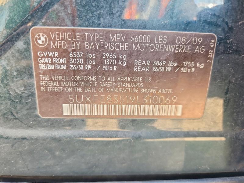 63407146 :رقم المزاد ، 5UXFE83519L310069 vin ، 2009 Bmw X5 مزاد بيع