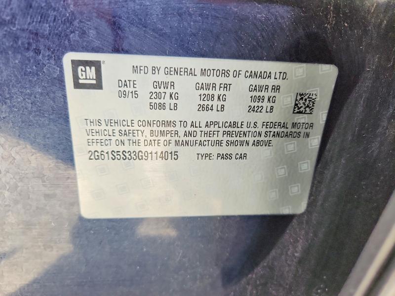 Aukcja sprzedaży 2016 Cadillac Xts, vin: 2G61S5S33G9114015, numer aukcji: 61601526