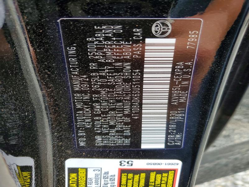 61618686 :رقم المزاد ، 4T1DBADK6SU511054 vin ، 2025 Toyota Camry مزاد بيع