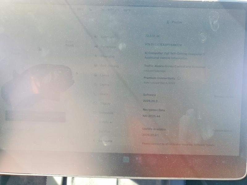 59840796 :رقم المزاد ، 5YJ3E1EA8PF646324 vin ، 2023 Tesla Model 3 مزاد بيع