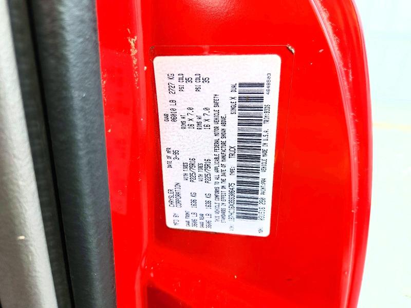 1995 Dodge Ram 1500 მანქანა იყიდება აუქციონზე, vin: 1B7HC16X3SS306475, აუქციონის ნომერი: 61722536