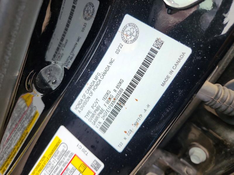 Продаж на аукціоні авто 2022 Honda Civic, vin: 2HGFE1F9XNH005069, номер лоту: 60795656