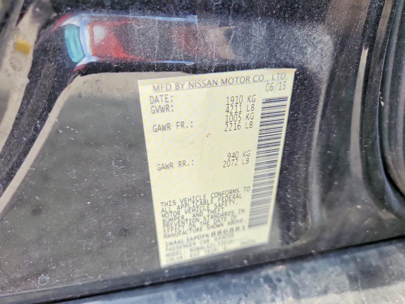 2015 Nissan Altima მანქანა იყიდება აუქციონზე, vin: 1N4AL3AP0FN886881, აუქციონის ნომერი: 62689236