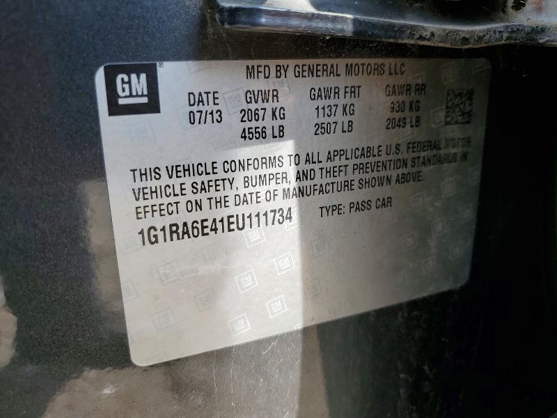 Aukcja sprzedaży 2014 Chevrolet Volt, vin: 1G1RA6E41EU111734, numer aukcji: 59653056