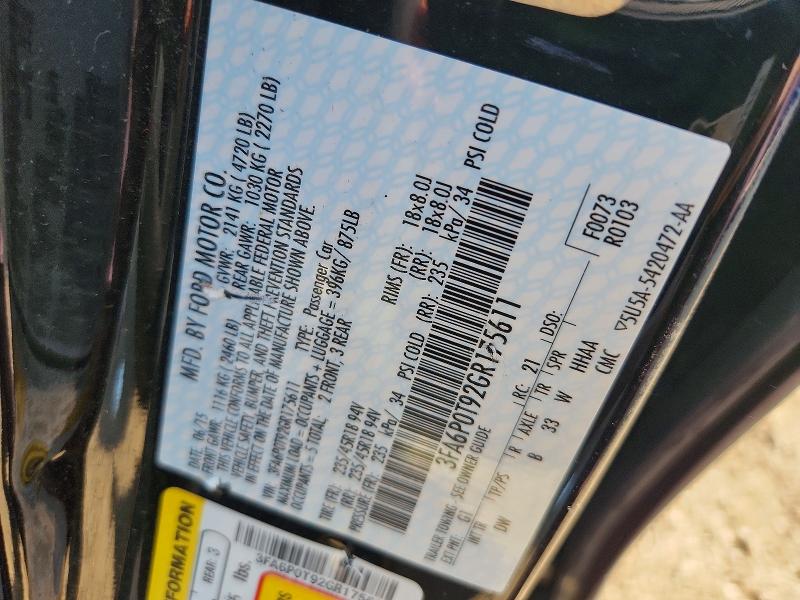 2016 Ford Fusion მანქანა იყიდება აუქციონზე, vin: 3FA6P0T92GR175611, აუქციონის ნომერი: 63514386