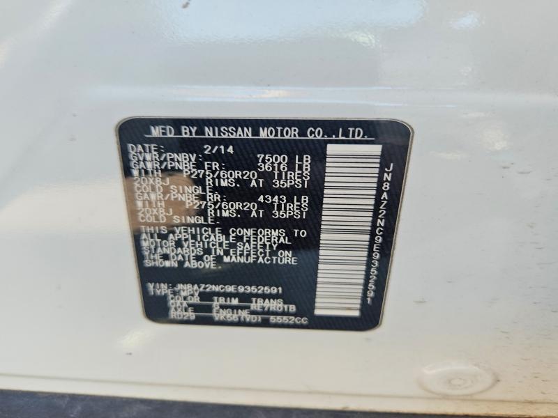 Продаж на аукціоні авто 2014 Infiniti Qx80, vin: JN8AZ2NC9E9352591, номер лоту: 61722026