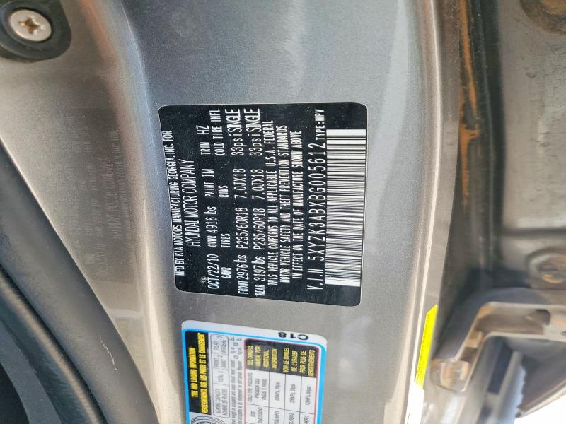 Продаж на аукціоні авто 2011 Hyundai Santa Fe, vin: 5XYZK3ABXBG005612, номер лоту: 63042686