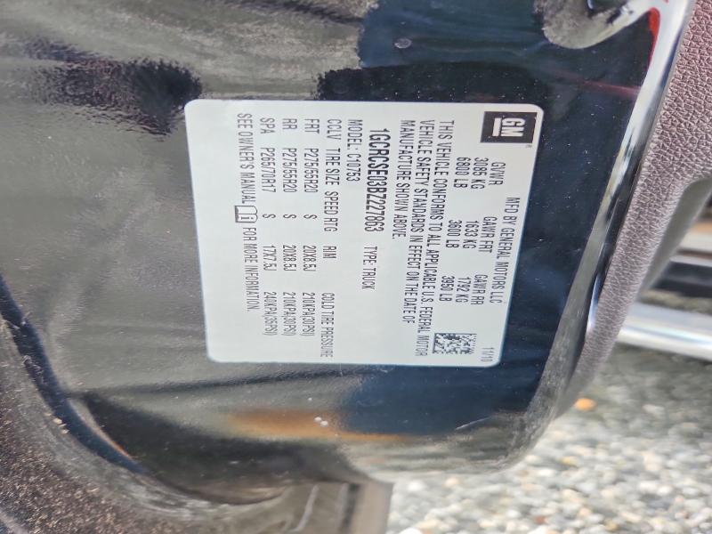 60811456 :رقم المزاد ، 1GCRCSE03BZ227863 vin ، 2011 Chevrolet Silverado مزاد بيع
