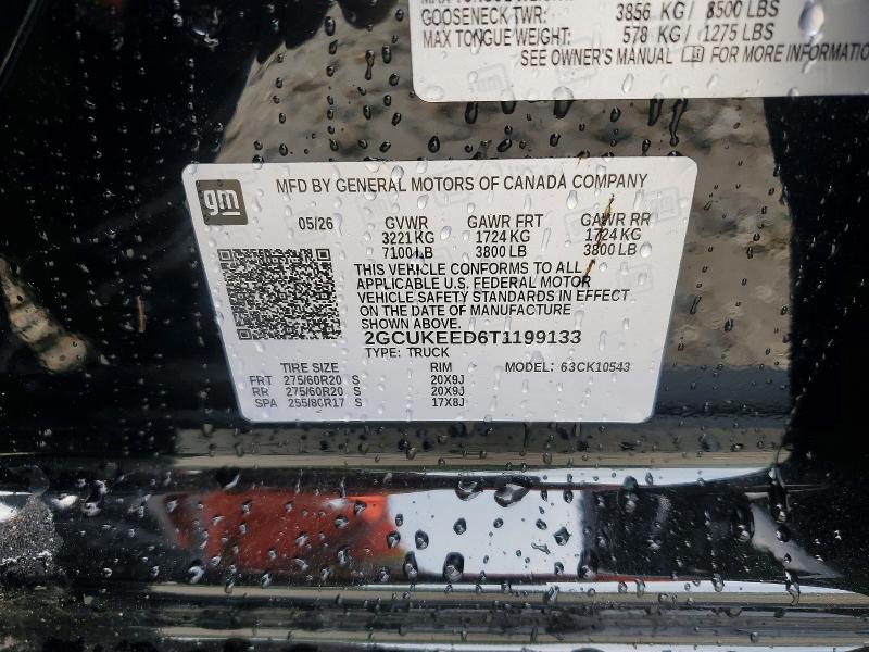 Aukcja sprzedaży 2026 Chevrolet Silverado, vin: 2GCUKEED6T1199133, numer aukcji: 62572686