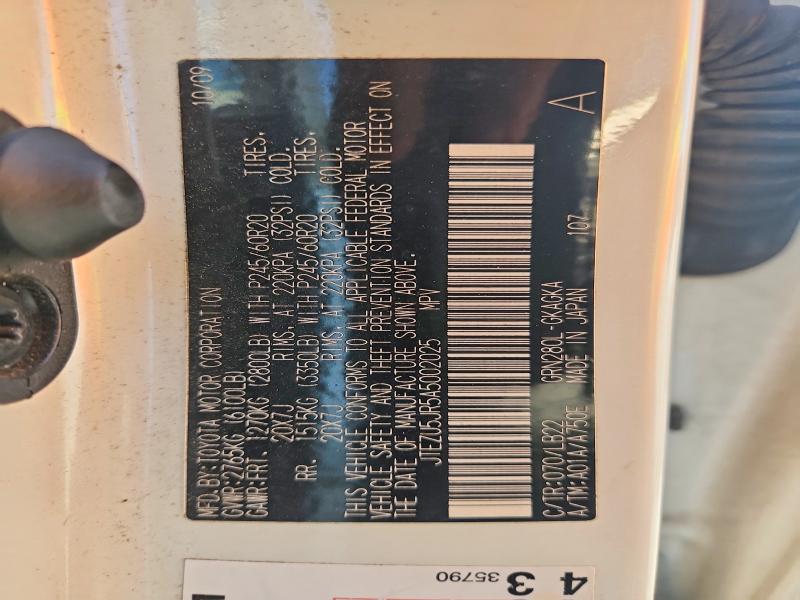 2010 Toyota 4runner მანქანა იყიდება აუქციონზე, vin: JTEZU5JR5A5002025, აუქციონის ნომერი: 59842976