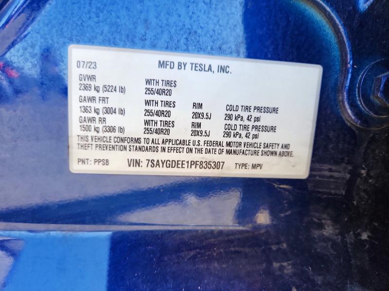 Aukcja sprzedaży 2023 Tesla Model Y, vin: 7SAYGDEE1PF835307, numer aukcji: 61739756