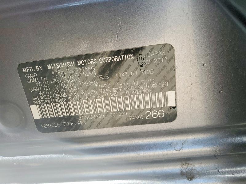 Aukcja sprzedaży 2018 Mitsubishi Outlander, vin: JA4AD3A39JJ001009, numer aukcji: 60459776