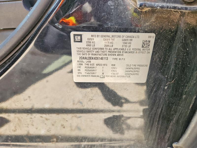Продаж на аукціоні авто 2013 Chevrolet Equinox, vin: 2GNALDEK4D6146113, номер лоту: 59819906